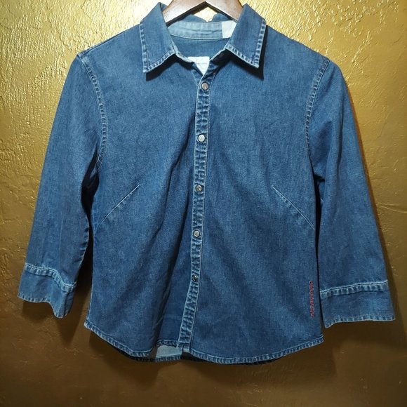 Vintage Calvin Klein Jean's Button Down Shirt - Picture 1 of 4